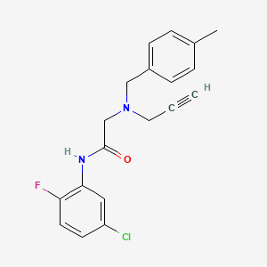 molecular formula C19H18ClFN2O B2376365 N-(5-chloro-2-fluorophenyl)-2-{[(4-methylphenyl)methyl](prop-2-yn-1-yl)amino}acetamide CAS No. 1241104-42-6