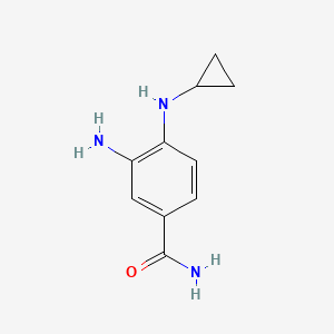 molecular formula C10H13N3O B2376368 3-氨基-4-(环丙氨基)苯甲酰胺 CAS No. 1153956-17-2