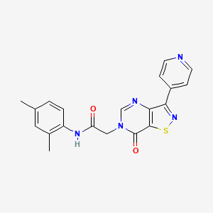 molecular formula C20H17N5O2S B2376372 N-(2,4-dimethylphenyl)-2-(7-oxo-3-(pyridin-4-yl)isothiazolo[4,5-d]pyrimidin-6(7H)-yl)acetamide CAS No. 1251553-42-0
