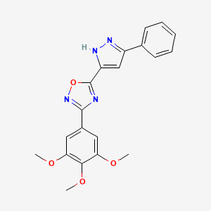 5-(3-phenyl-1H-pyrazol-5-yl)-3-(3,4,5-trimethoxyphenyl)-1,2,4-oxadiazole