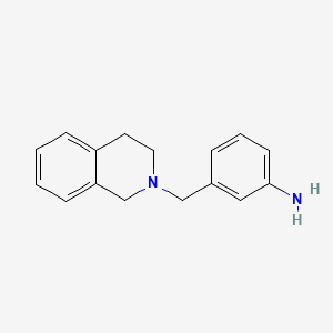 molecular formula C16H18N2 B2376382 3-((3,4-dihydroisoquinolin-2(1H)-yl)methyl)aniline CAS No. 180002-01-1