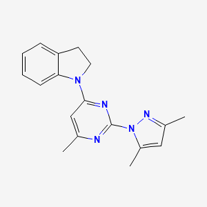 1-(2-(3,5-dimethyl-1H-pyrazol-1-yl)-6-methylpyrimidin-4-yl)indoline