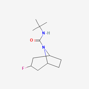 molecular formula C12H21FN2O B2376387 N-Tert-butyl-3-fluoro-8-azabicyclo[3.2.1]octane-8-carboxamide CAS No. 2309711-43-9