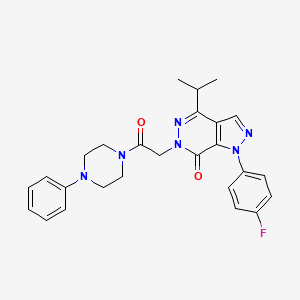 1-(4-fluorophenyl)-4-isopropyl-6-(2-oxo-2-(4-phenylpiperazin-1-yl)ethyl)-1H-pyrazolo[3,4-d]pyridazin-7(6H)-one