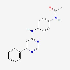 molecular formula C18H16N4O B2376396 N-(4-((6-phenylpyrimidin-4-yl)amino)phenyl)acetamide CAS No. 914217-70-2