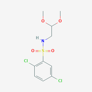 molecular formula C10H13Cl2NO4S B2376397 ((2,5-Dichlorophenyl)sulfonyl)(2,2-dimethoxyethyl)amine CAS No. 1024392-23-1