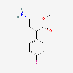 molecular formula C11H14FNO2 B2376405 Methyl 4-amino-2-(4-fluorophenyl)butanoate CAS No. 2166849-31-4