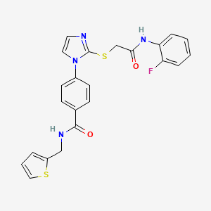 4-[2-({2-[(2-fluorophenyl)amino]-2-oxoethyl}thio)-1H-imidazol-1-yl]-N-(2-thienylmethyl)benzamide