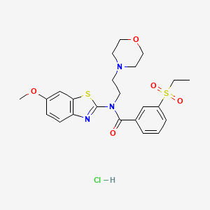 3-(ethylsulfonyl)-N-(6-methoxybenzo[d]thiazol-2-yl)-N-(2-morpholinoethyl)benzamide hydrochloride