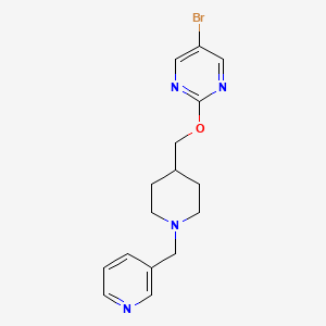 molecular formula C16H19BrN4O B2376416 5-Bromo-2-[[1-(pyridin-3-ylmethyl)piperidin-4-yl]methoxy]pyrimidine CAS No. 2379998-24-8