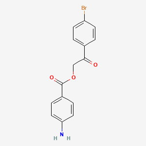 molecular formula C15H12BrNO3 B2376418 2-(4-Bromophenyl)-2-oxoethyl 4-aminobenzoate CAS No. 331269-87-5