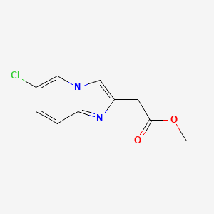 molecular formula C10H9ClN2O2 B2376419 2-(6-氯咪唑并[1,2-a]吡啶-2-基)乙酸甲酯 CAS No. 596820-69-8