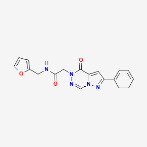 N-(furan-2-ylmethyl)-2-(4-oxo-2-phenylpyrazolo[1,5-d][1,2,4]triazin-5(4H)-yl)acetamide