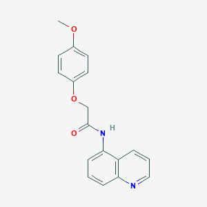 molecular formula C18H16N2O3 B237644 2-(4-methoxyphenoxy)-N-(5-quinolinyl)acetamide 