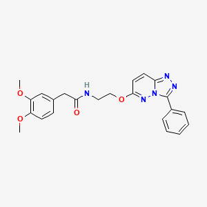2-(3,4-dimethoxyphenyl)-N-(2-((3-phenyl-[1,2,4]triazolo[4,3-b]pyridazin-6-yl)oxy)ethyl)acetamide