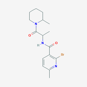 2-bromo-6-methyl-N-[1-(2-methylpiperidin-1-yl)-1-oxopropan-2-yl]pyridine-3-carboxamide