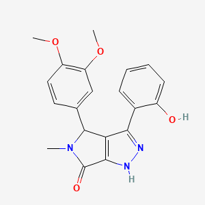 4-(3,4-dimethoxyphenyl)-3-(2-hydroxyphenyl)-5-methyl-4,5-dihydropyrrolo[3,4-c]pyrazol-6(1H)-one