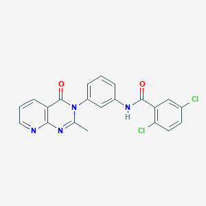 2,5-dichloro-N-(3-(2-methyl-4-oxopyrido[2,3-d]pyrimidin-3(4H)-yl)phenyl)benzamide