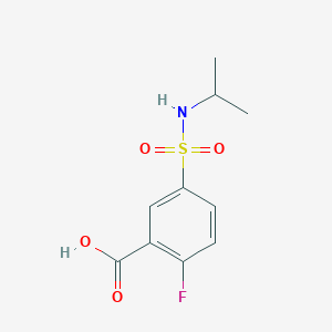 molecular formula C10H12FNO4S B2376456 2-Fluoro-5-[(propan-2-yl)sulfamoyl]benzoic acid CAS No. 716358-56-4