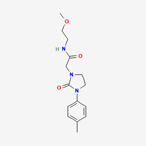 molecular formula C15H21N3O3 B2376461 N-(2-甲氧基乙基)-2-(2-氧代-3-(对甲苯基)咪唑啉-1-基)乙酰胺 CAS No. 1251579-03-9