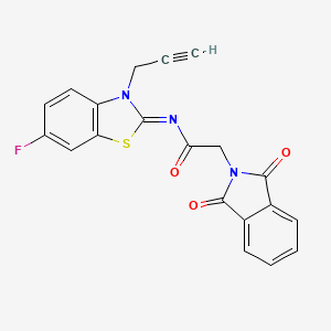 molecular formula C20H12FN3O3S B2376471 2-(1,3-dioxoisoindol-2-yl)-N-(6-fluoro-3-prop-2-ynyl-1,3-benzothiazol-2-ylidene)acetamide CAS No. 865181-56-2