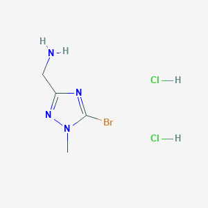 (5-Bromo-1-methyl-1,2,4-triazol-3-yl)methanamine;dihydrochloride