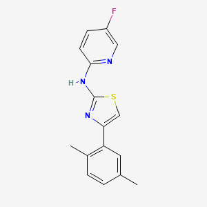 N-[4-(2,5-dimethylphenyl)-1,3-thiazol-2-yl]-5-fluoropyridin-2-amine