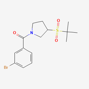 molecular formula C15H20BrNO3S B2376499 (3-Bromophenyl)(3-(tert-butylsulfonyl)pyrrolidin-1-yl)methanone CAS No. 1797639-87-2