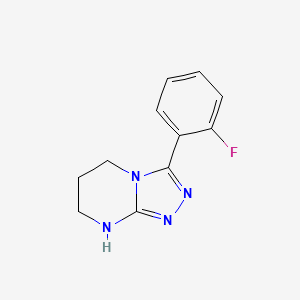 molecular formula C11H11FN4 B2376503 3-(2-Fluorophenyl)-5H,6H,7H,8H-[1,2,4]triazolo[4,3-a]pyrimidine CAS No. 1448854-89-4