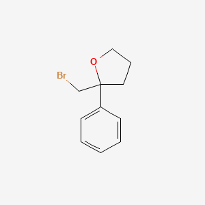 molecular formula C11H13BrO B2376517 2-(Bromomethyl)-2-phenyloxolane CAS No. 669055-04-3