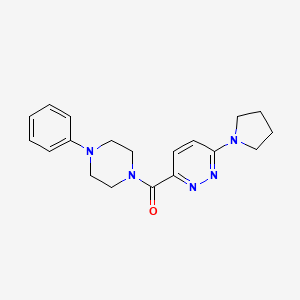 molecular formula C19H23N5O B2376518 (4-Phenylpiperazin-1-yl)(6-(pyrrolidin-1-yl)pyridazin-3-yl)methanone CAS No. 1396790-64-9