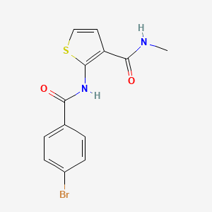 molecular formula C13H11BrN2O2S B2376534 2-(4-溴苯甲酰胺)-N-甲基噻吩-3-甲酰胺 CAS No. 896680-79-8
