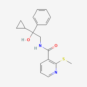 molecular formula C18H20N2O2S B2376536 N-(2-环丙基-2-羟基-2-苯乙基)-2-(甲硫基)烟酰胺 CAS No. 1421467-02-8