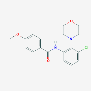 molecular formula C18H19ClN2O3 B237654 N-[3-chloro-2-(4-morpholinyl)phenyl]-4-methoxybenzamide 