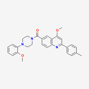 (4-Methoxy-2-(p-tolyl)quinolin-6-yl)(4-(2-methoxyphenyl)piperazin-1-yl)methanone