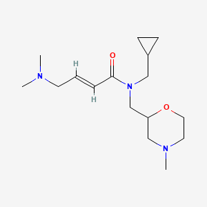 (E)-N-(Cyclopropylmethyl)-4-(dimethylamino)-N-[(4-methylmorpholin-2-yl)methyl]but-2-enamide