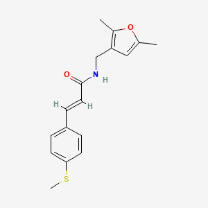 (E)-N-((2,5-dimethylfuran-3-yl)methyl)-3-(4-(methylthio)phenyl)acrylamide