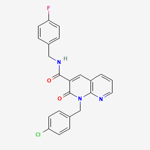 1-(4-chlorobenzyl)-N-(4-fluorobenzyl)-2-oxo-1,2-dihydro-1,8-naphthyridine-3-carboxamide