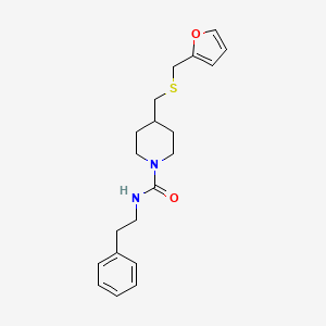 4-(((furan-2-ylmethyl)thio)methyl)-N-phenethylpiperidine-1-carboxamide