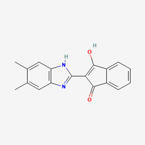 2-(5,6-Dimethyl-3-hydrobenzimidazol-2-ylidene)indane-1,3-dione