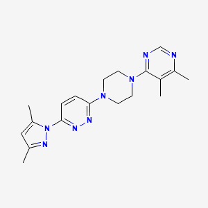 4-[4-[6-(3,5-Dimethylpyrazol-1-yl)pyridazin-3-yl]piperazin-1-yl]-5,6-dimethylpyrimidine