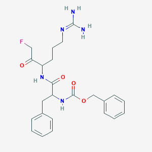 molecular formula C24H30FN5O4 B237657 Phenylalanylarginine fluoromethyl ketone CAS No. 139323-38-9