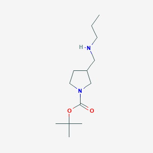 molecular formula C13H26N2O2 B2376575 tert-Butyl 3-((propylamino)methyl)pyrrolidine-1-carboxylate CAS No. 1174668-77-9