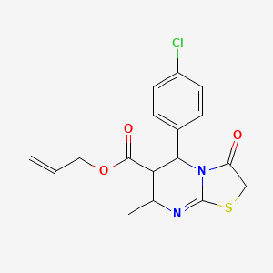 allyl 5-(4-chlorophenyl)-7-methyl-3-oxo-3,5-dihydro-2H-thiazolo[3,2-a]pyrimidine-6-carboxylate