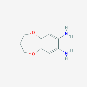 molecular formula C9H12N2O2 B2376578 3,4-dihydro-2H-1,5-benzodioxepine-7,8-diamine CAS No. 81864-63-3
