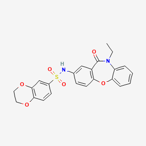 N-(10-ethyl-11-oxo-10,11-dihydrodibenzo[b,f][1,4]oxazepin-2-yl)-2,3-dihydrobenzo[b][1,4]dioxine-6-sulfonamide