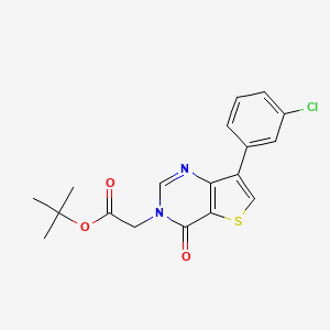 molecular formula C18H17ClN2O3S B2376585 tert-butyl [7-(3-chlorophenyl)-4-oxothieno[3,2-d]pyrimidin-3(4H)-yl]acetate CAS No. 1105209-60-6