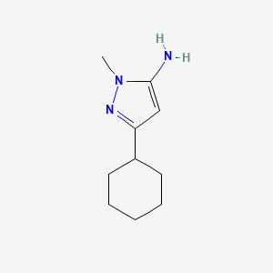 molecular formula C10H17N3 B2376586 3-cyclohexyl-1-methyl-1H-pyrazol-5-amine CAS No. 92406-42-3