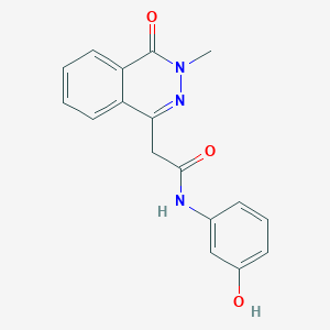 molecular formula C17H15N3O3 B2376592 N-(3-羟基苯基)-2-(3-甲基-4-氧代-3,4-二氢酞嗪-1-基)乙酰胺 CAS No. 412922-94-2