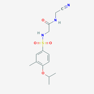 N-(Cyanomethyl)-2-[(3-methyl-4-propan-2-yloxyphenyl)sulfonylamino]acetamide